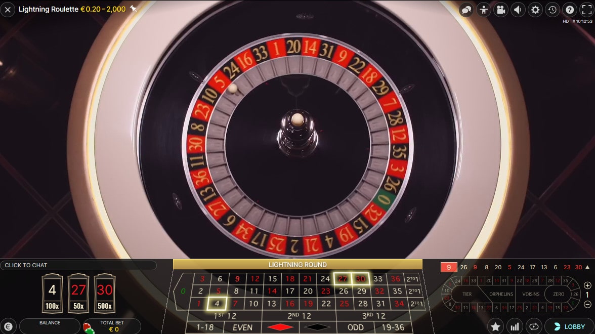 Ball in the Lightning Roulette