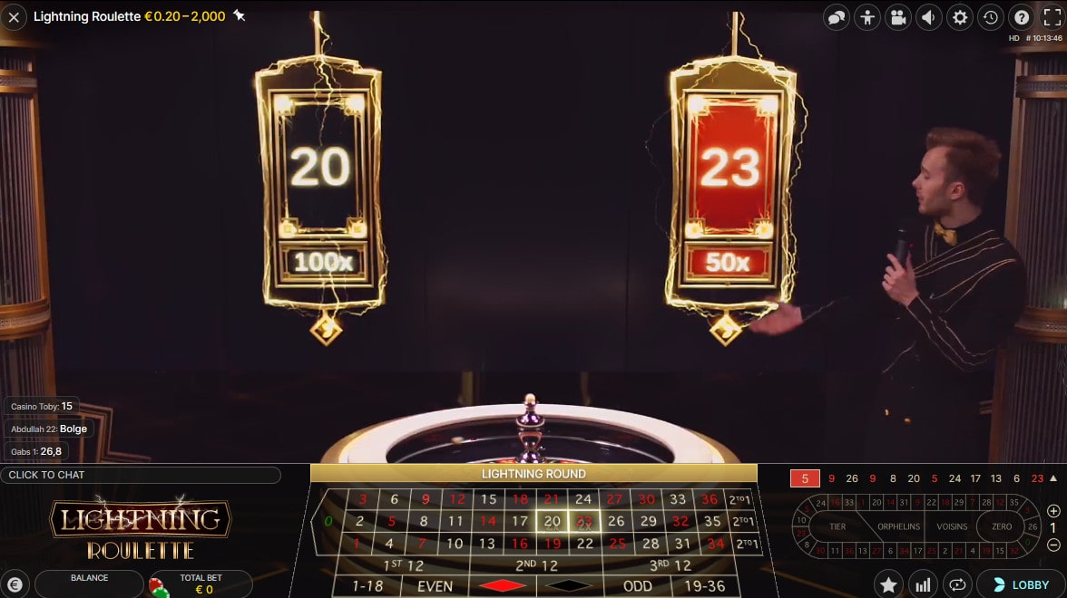 Multiplier of the Ball in the Lightning Roulette