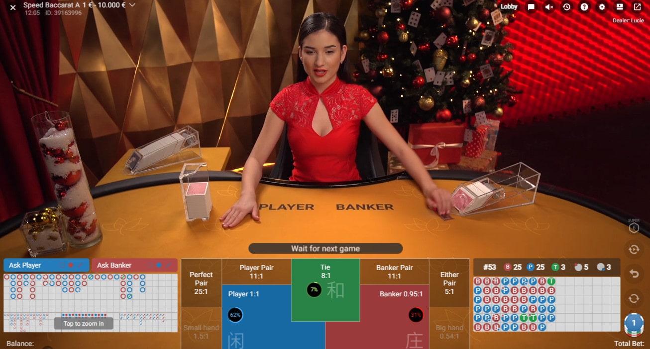 Studio of Live game by Pragmatic Play Live Speed Baccarat